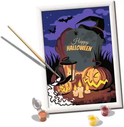 CreArt Halloween Mood - Malen nach Zahlen für Kinder ab 9 Jahren