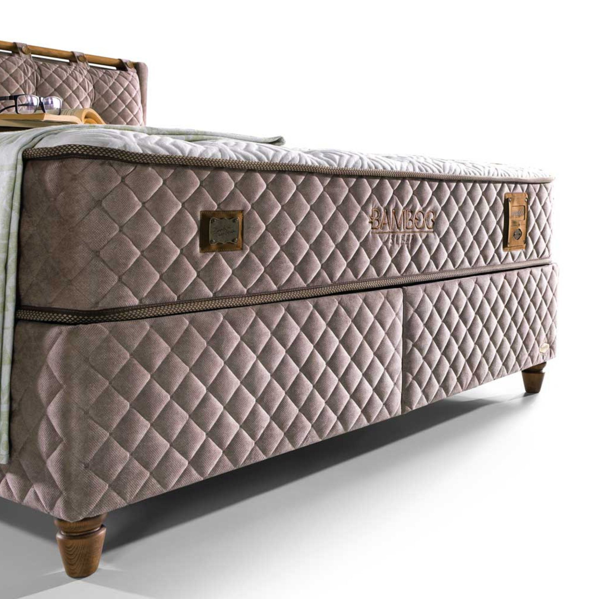 Boxspringmatratze 7 Schichten Höhe 30 cm Matratze 180x200 mit Kissen Bamboo, Moln