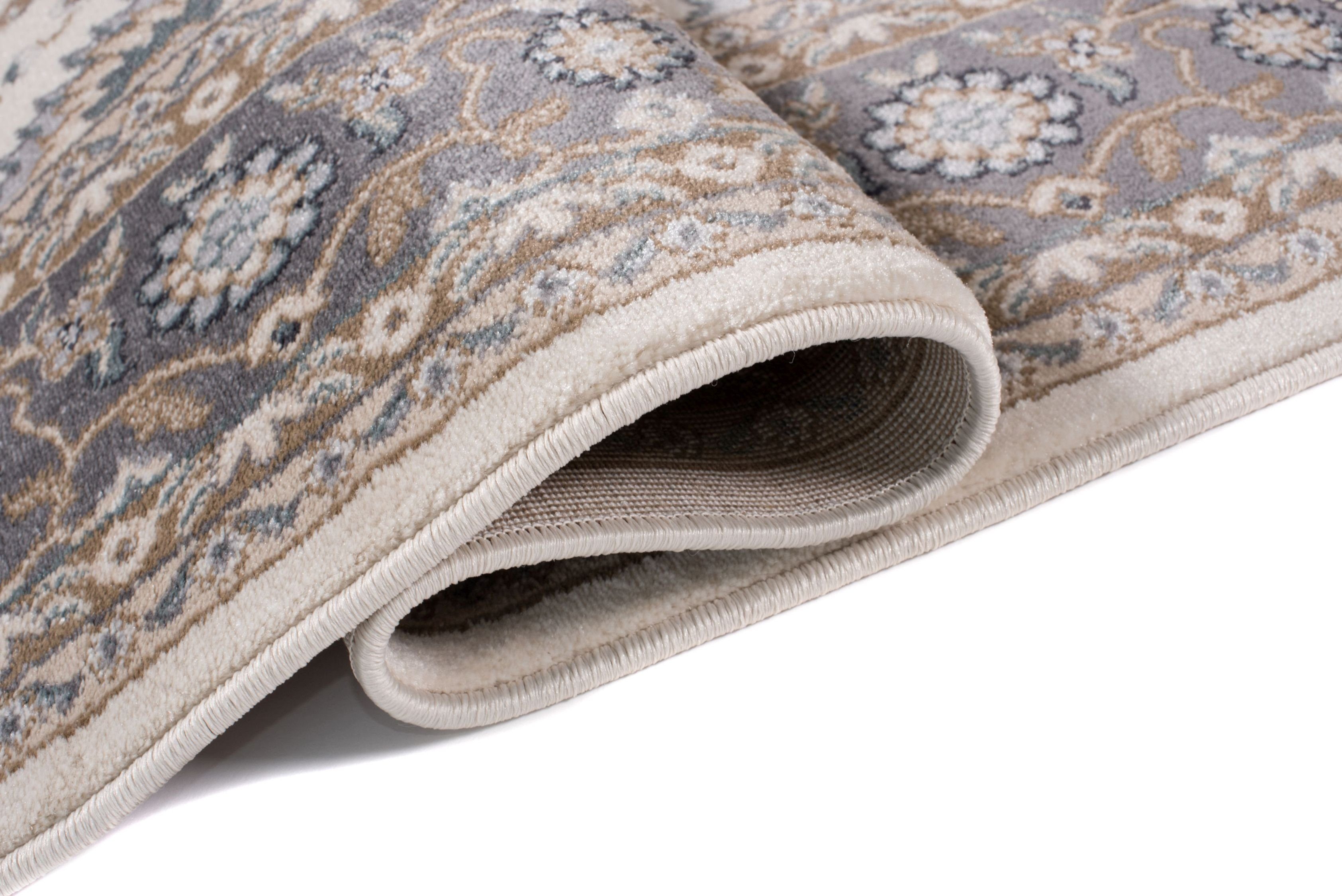 Orientteppich Oriente Teppich - Traditioneller Teppich Orient Beige Creme Grau, Mazovia, 60 x 100 cm, Geeignet für Fußbodenheizung, Pflegeleicht, Wohnzimmerteppich