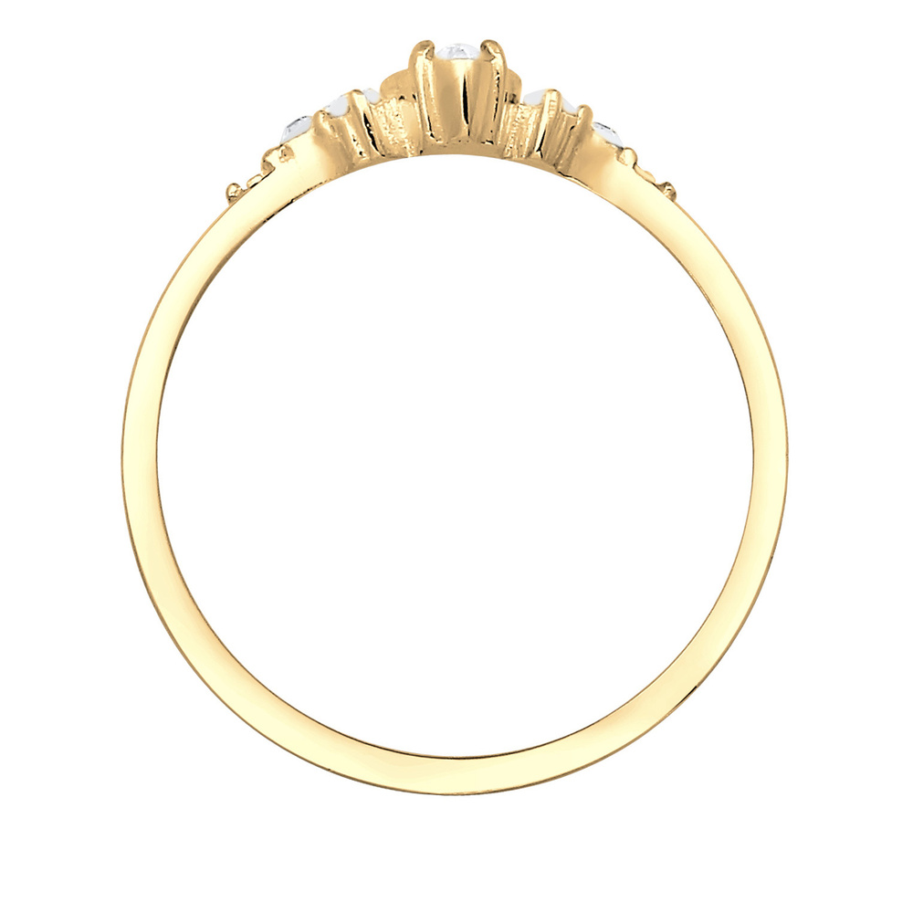 Elli Elli Bague Femmes Valentin Marquise avec Cristaux en Argent Sterling 925 Bague