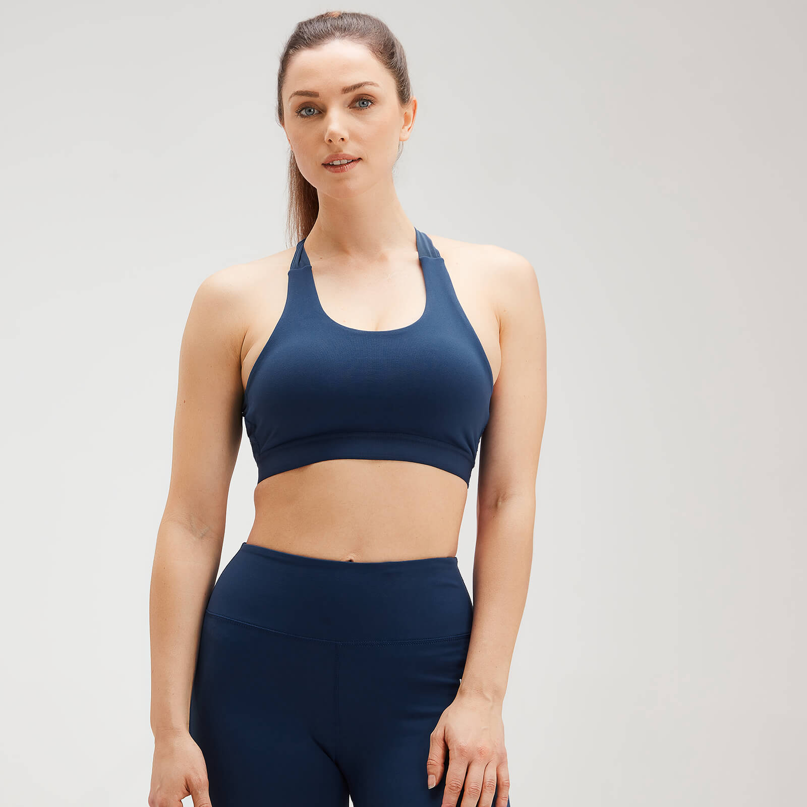 Brassière de sport à dos croisé MP Power pour femmes – Bleu foncé