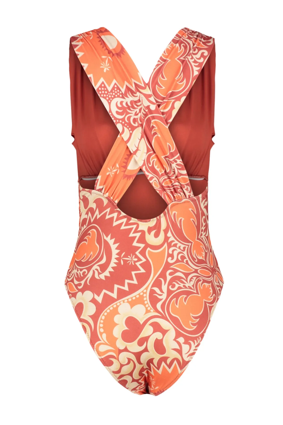 Trendyol Collection  Badeanzug - Mehrfarbig - Ethno-Muster
