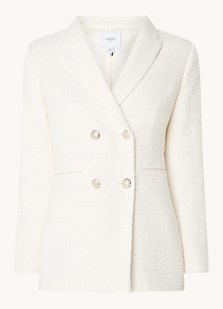 LKBennett Mariner -kaksirivinen bleiseri tweed-jäljitelmällä