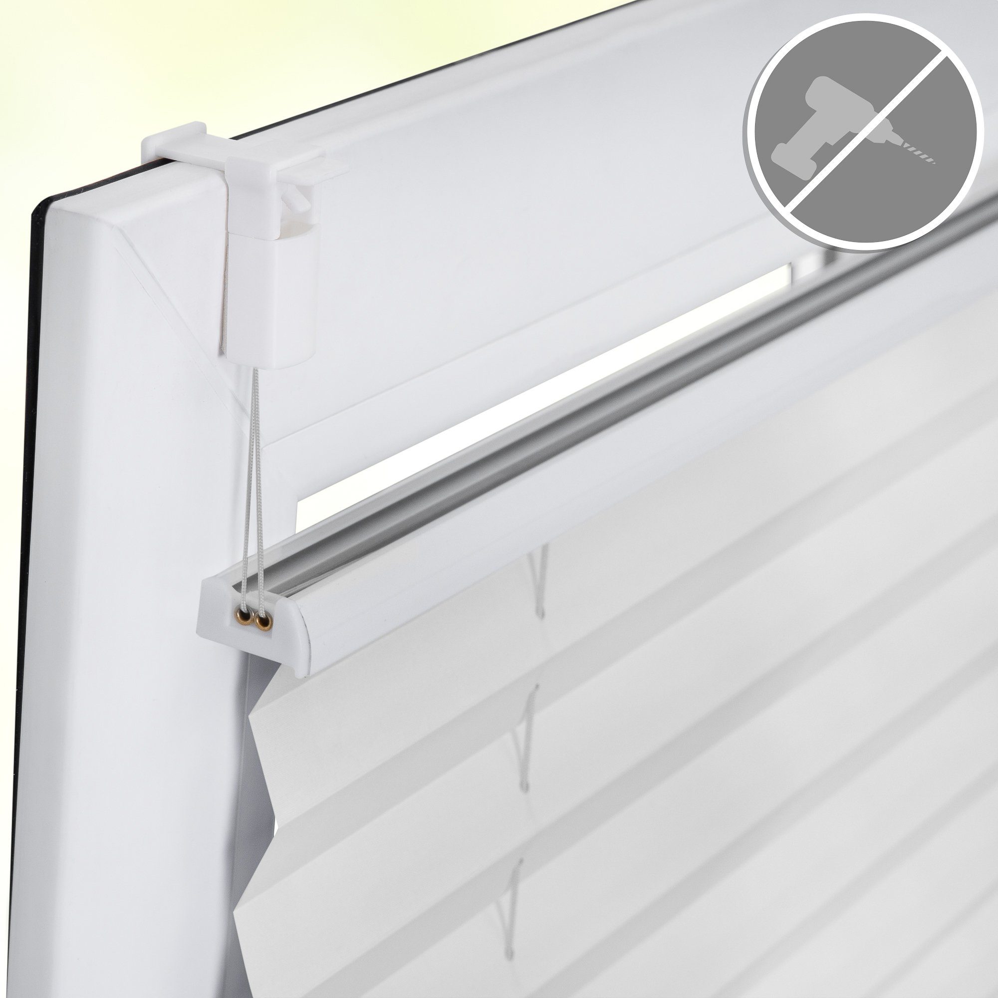 Plissee Plissee, Roomy, verspannt, Klemmbar, Klemmfix, ohne Bohren, Klemmfix, verspannt, blickdicht, Sichtschutz Sonnenschutz Jalousie Lichtschutz: lässt Tageslicht hindurch und ist gleichzeitig ein optimaler Blendschutz, verstellbare Klemmträger, oh