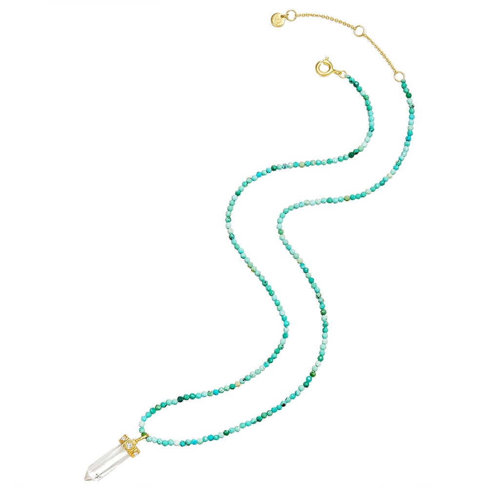 Glanzstücke München Collier en argent Turquoise Oxyde de zirconium (CZ) en Turquoise collier