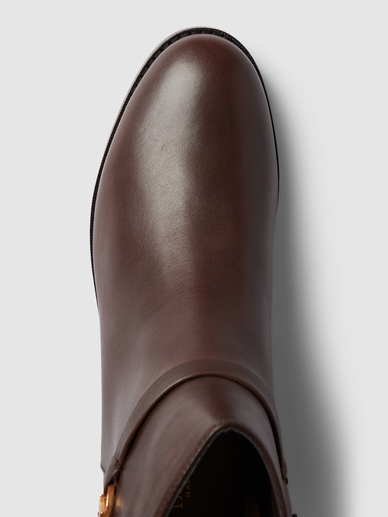 Stiefeletten mit Label-Detail Modell 'BRIELA' in mittelbraun