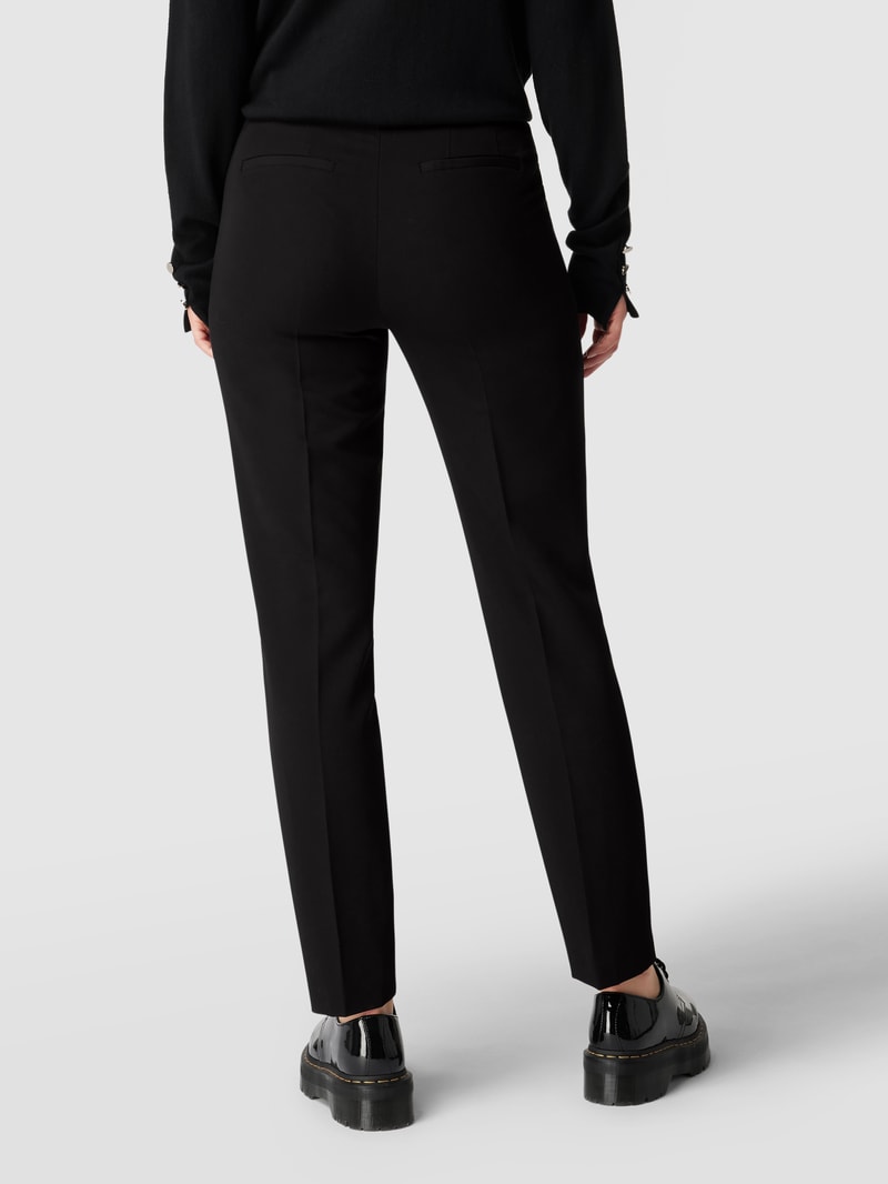 Stoffhose mit Bügelfalten in schwarz