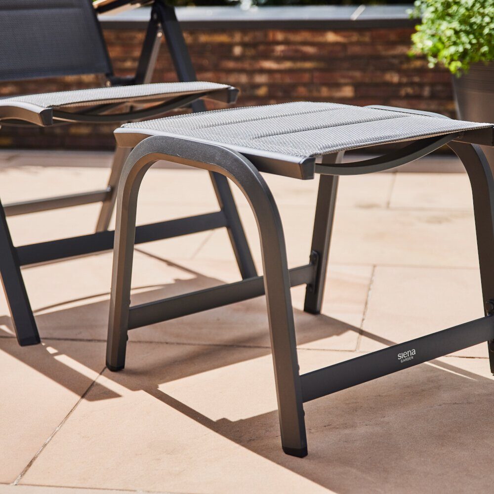 Siena Garden Gartenlounge-Hocker Siena Garden Tesoro Gartenhocker Aluminium (1)