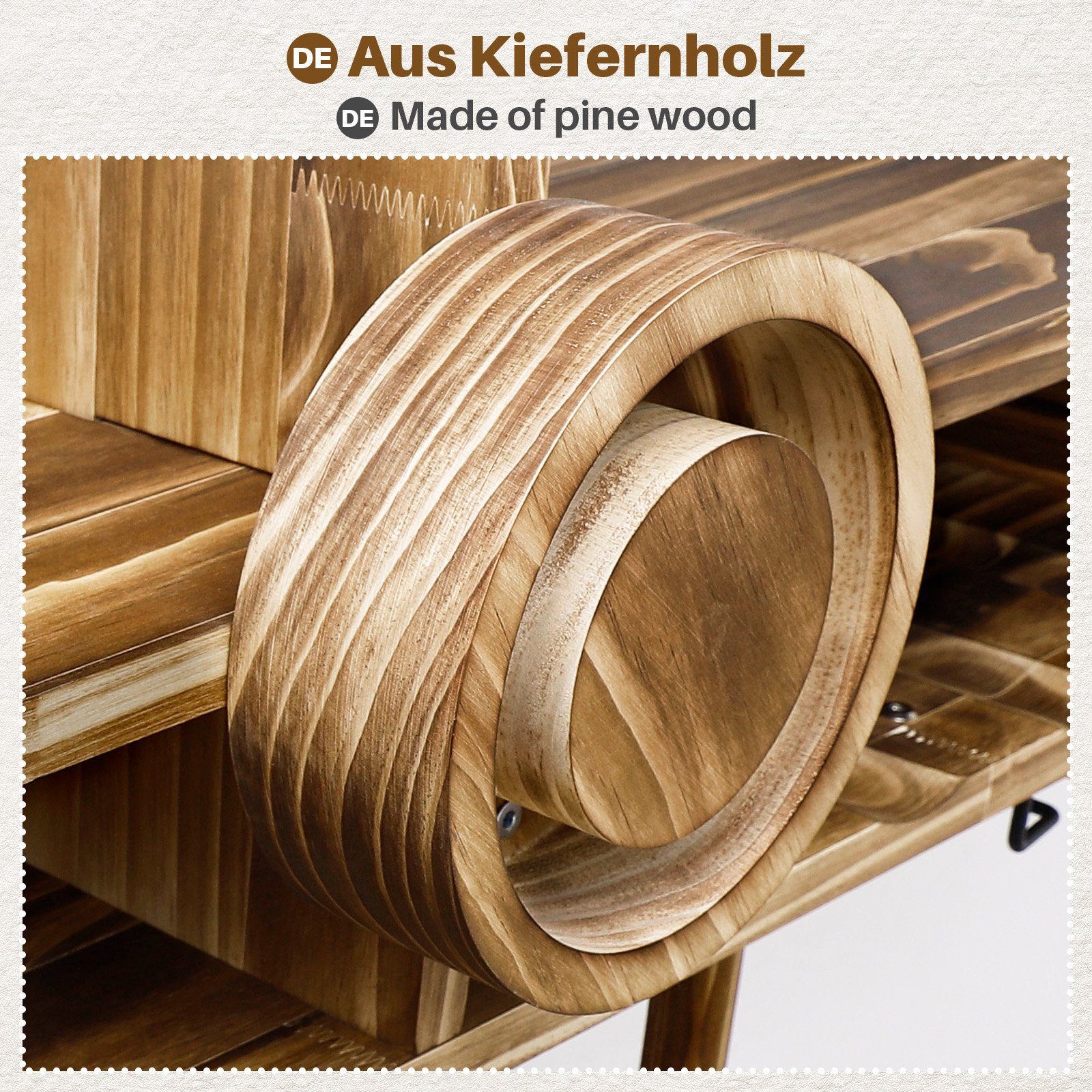 Yorbay Weinregal Weinregal aus Holz, Wandbar mit Korkhalter, Flugzeug-förmig, Holzregal für Weingläser, Whiskygläser, Wandmontage Wand Flaschenhalter Vintage Stil für Hausbar