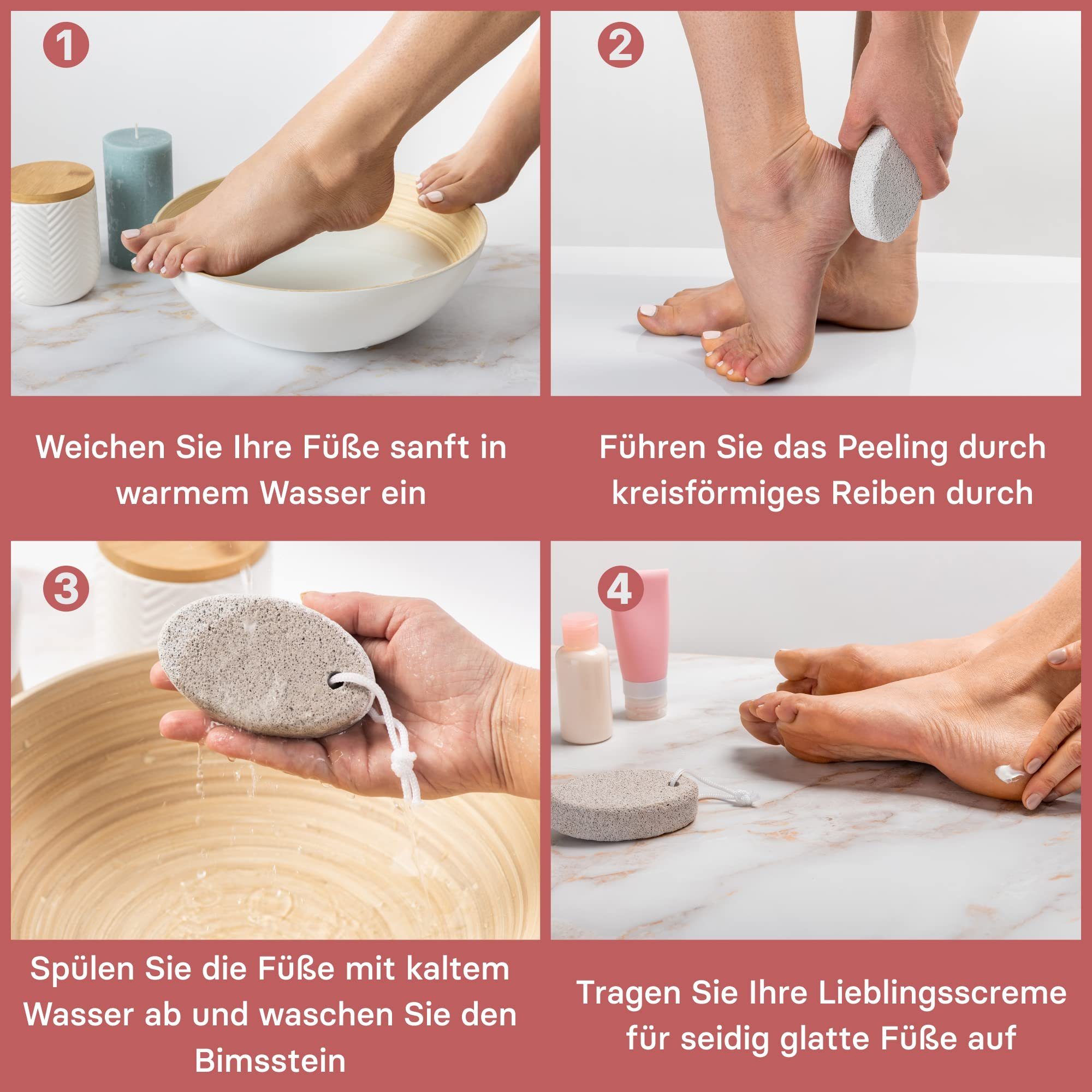 VALNEO Bimsstein Bimsstein für Hornhaut - 2er Set, Hornhautentferner - 2er Pack