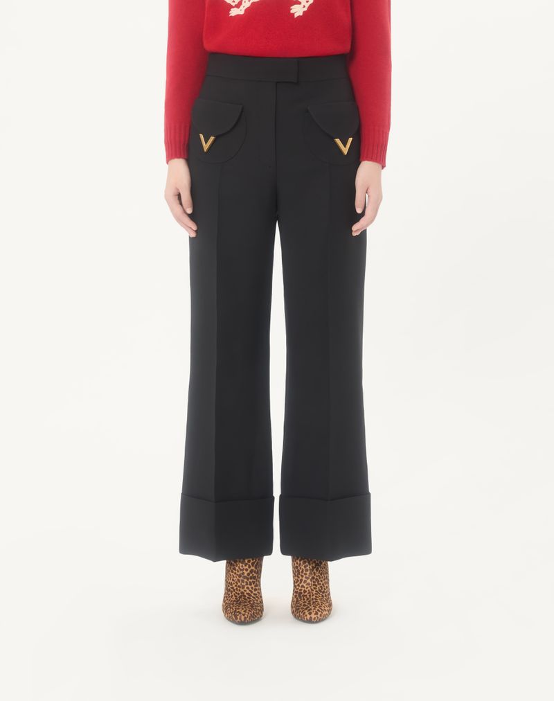 Pantalon en crêpe couture