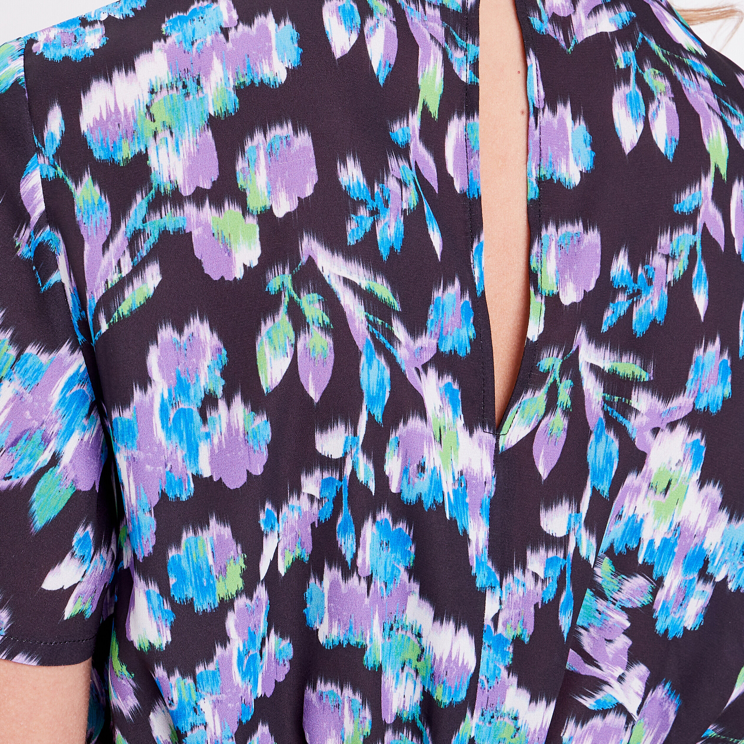 Blouse col montant noir femme | Cache Cache