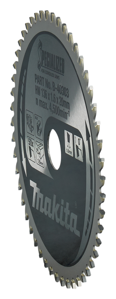 Makita Accessories B-40303 Piła tarczowa aluminiowa Specialized 136x20x1.6 50T 0g