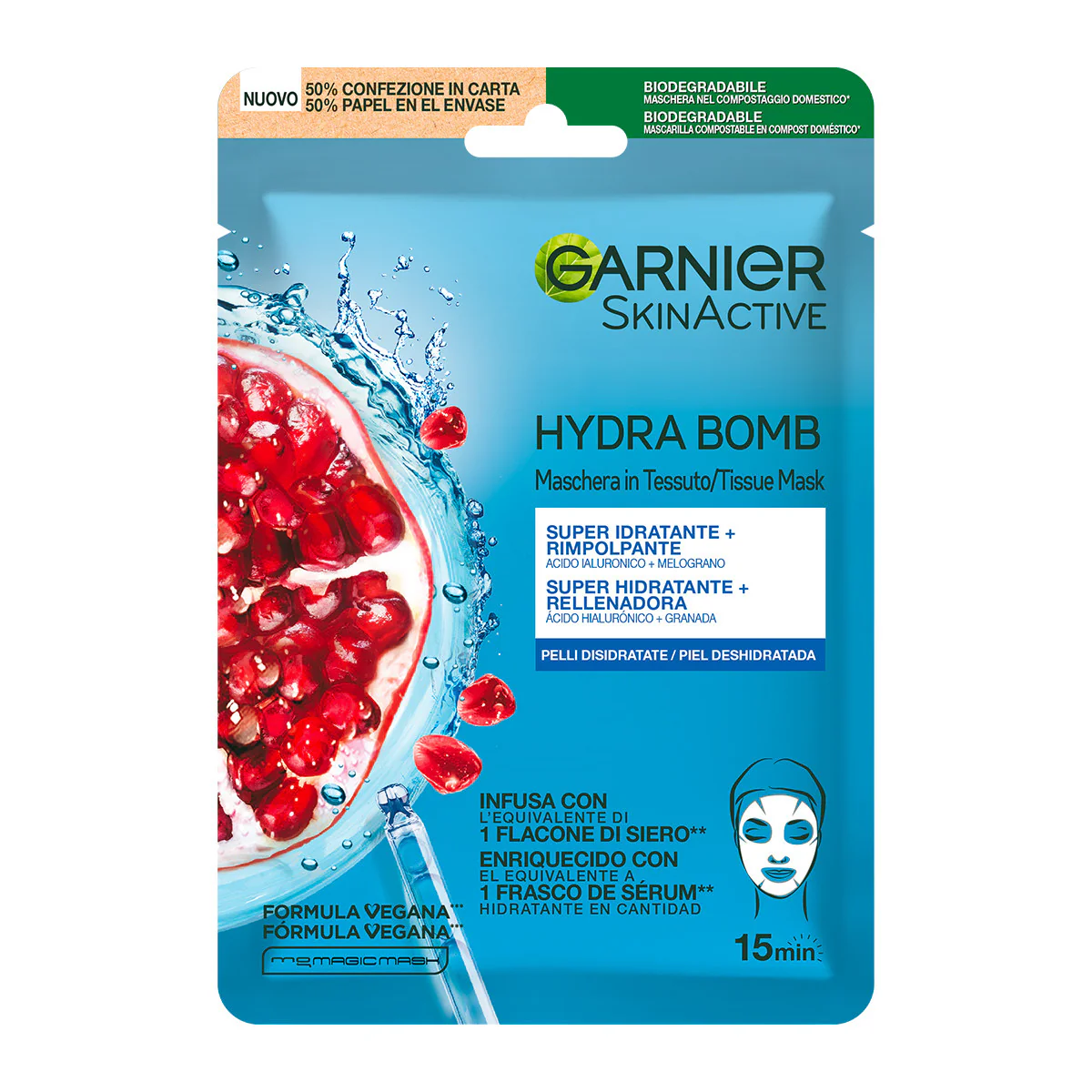 Mască facială energizantă Skin Active Hydra Bomb - Mască hidratantă pentru față