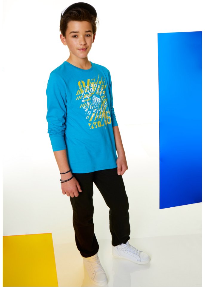 Jungen Langarmshirt aus Bio-Baumwolle (2er-Pack)