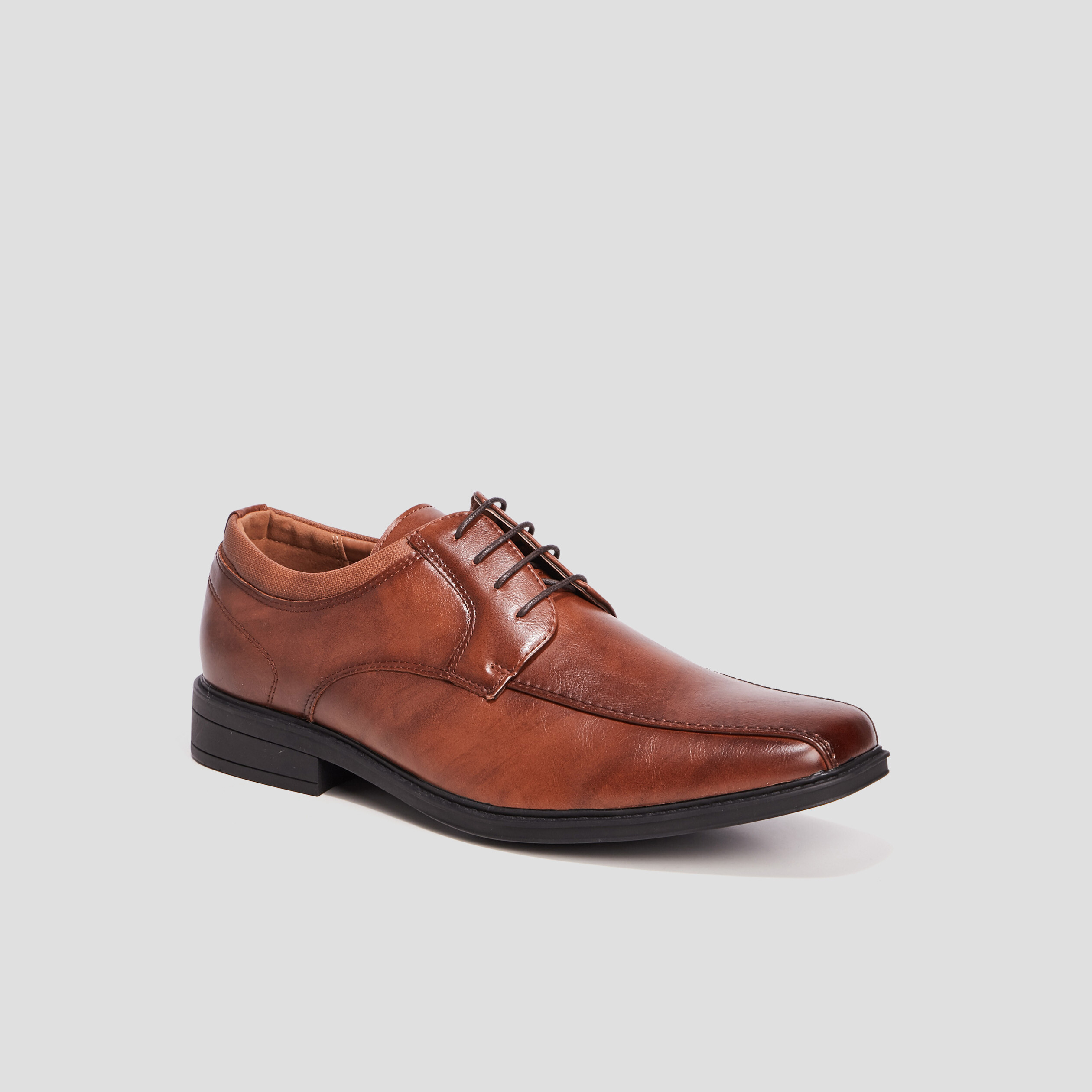 Derbies à lacets à bout carré marron homme | La Halle