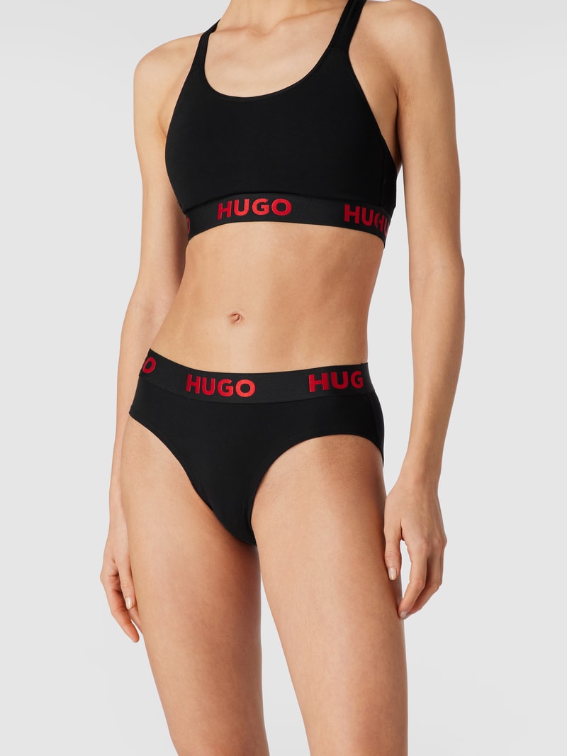Slip mit Logo-Bund in schwarz