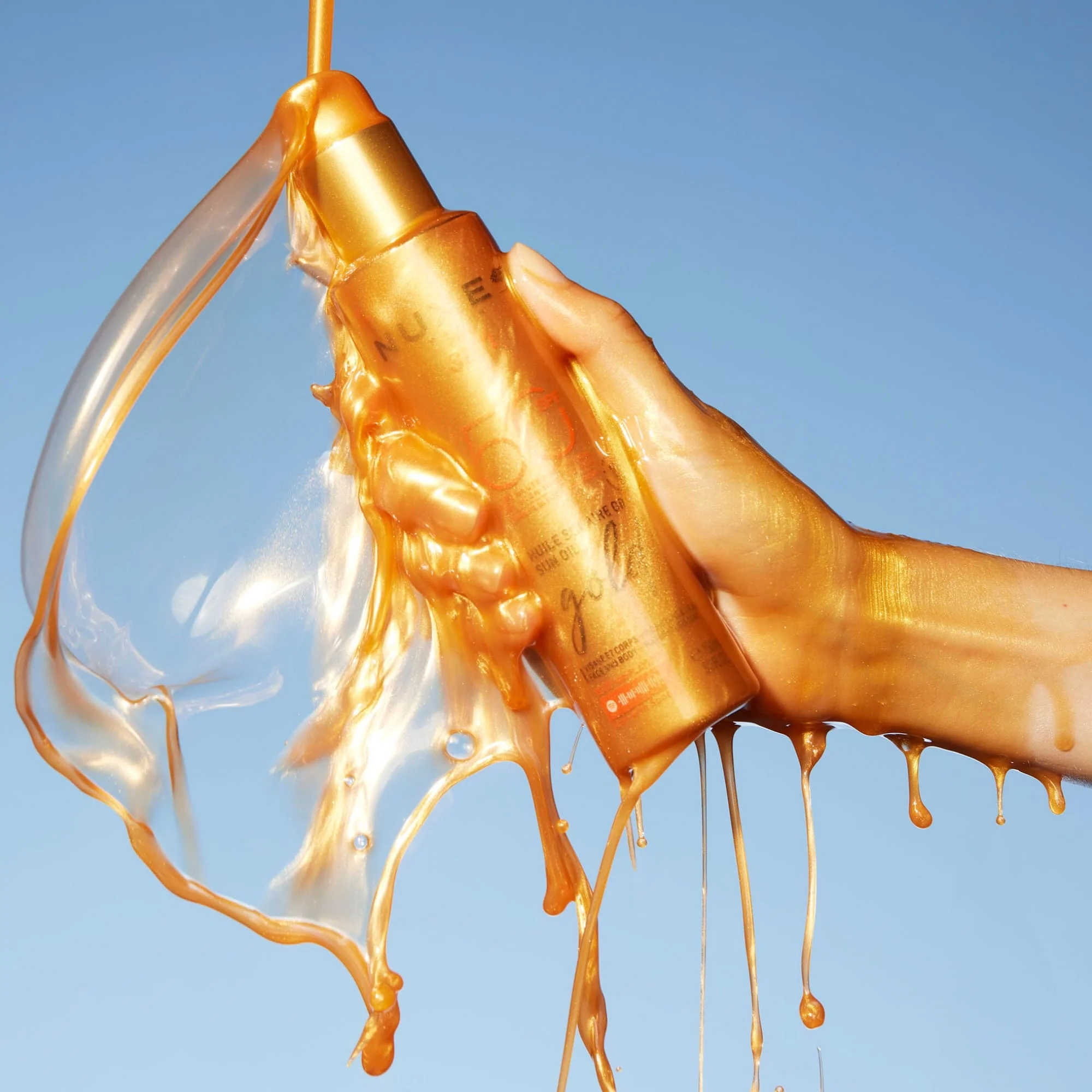 Sun Golden Sun Oil SPF50 Protection - Ulje za sunčanje za tijelo s visokom zaštitom, ulje za sunčanje za lice s visokom zaštitom.