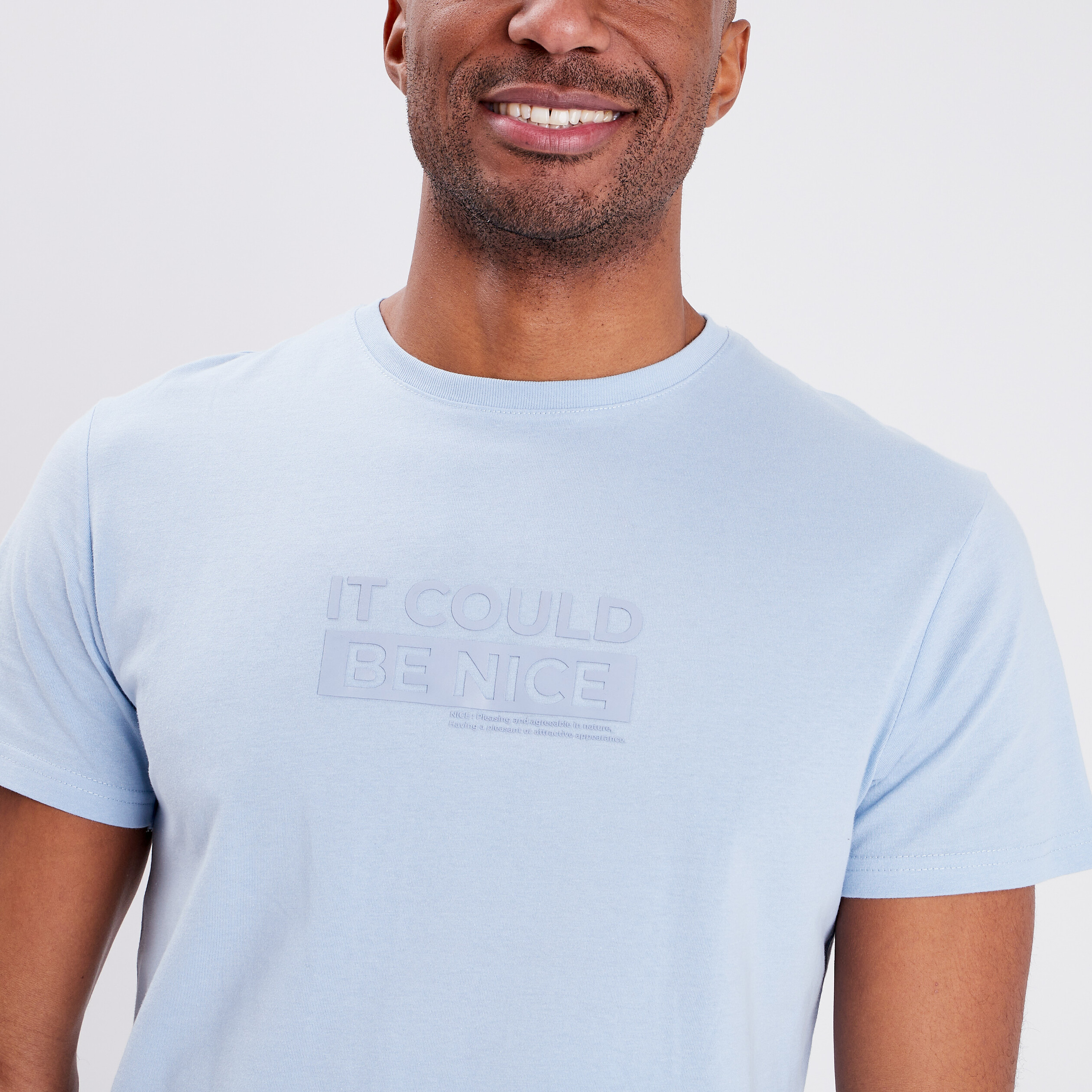 T-shirt manches courtes bleu ciel homme | La Halle