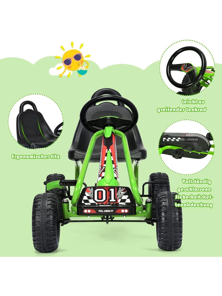 COSTWAY Gokart von 3-6 Jahren in Grün günstig kaufen 90 cm
