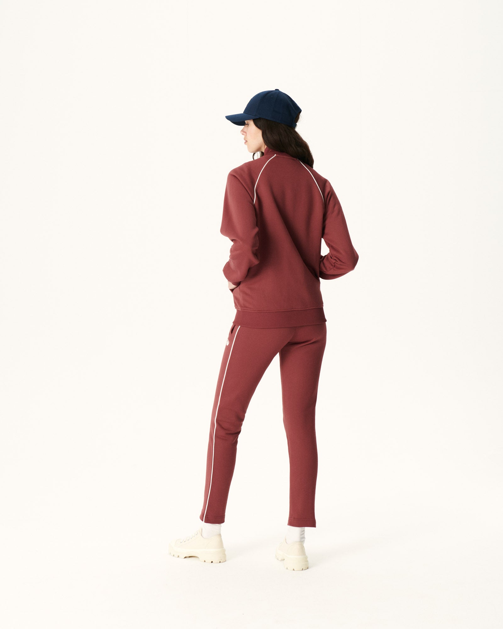 Veste zippée femme en coton biologique Bordeaux Rocha