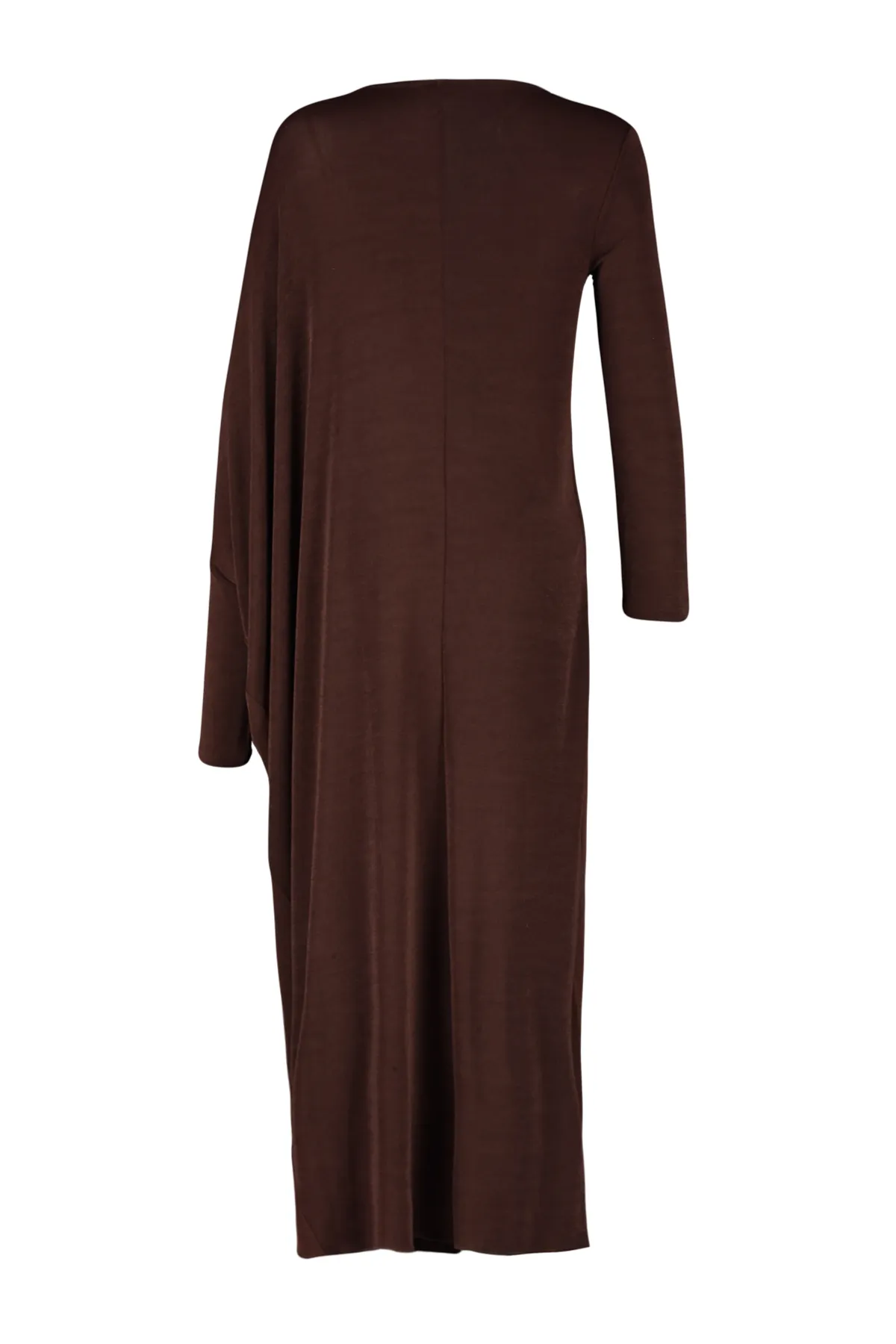 Trendyol Modest  Braunes stilvolles gestricktes Kaftan-Kleid TCTSS24EB00037