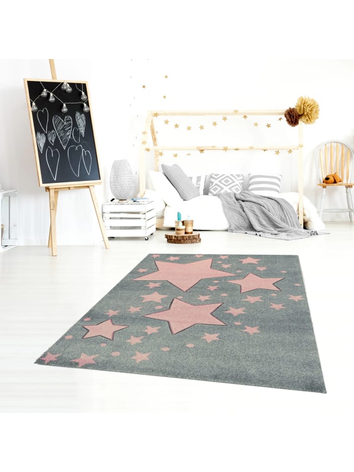 Livone Teppich STARLINE silbergrau/rosa günstig kaufen 160 x 220 cm