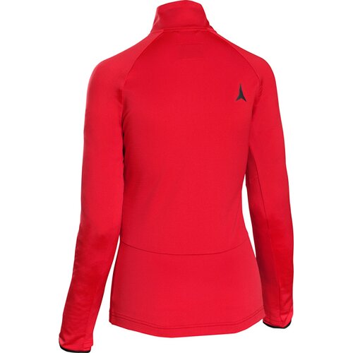 DAMEN WESTE SNOWCLOUD FLEECE ZIP-NECK-TRUE RED