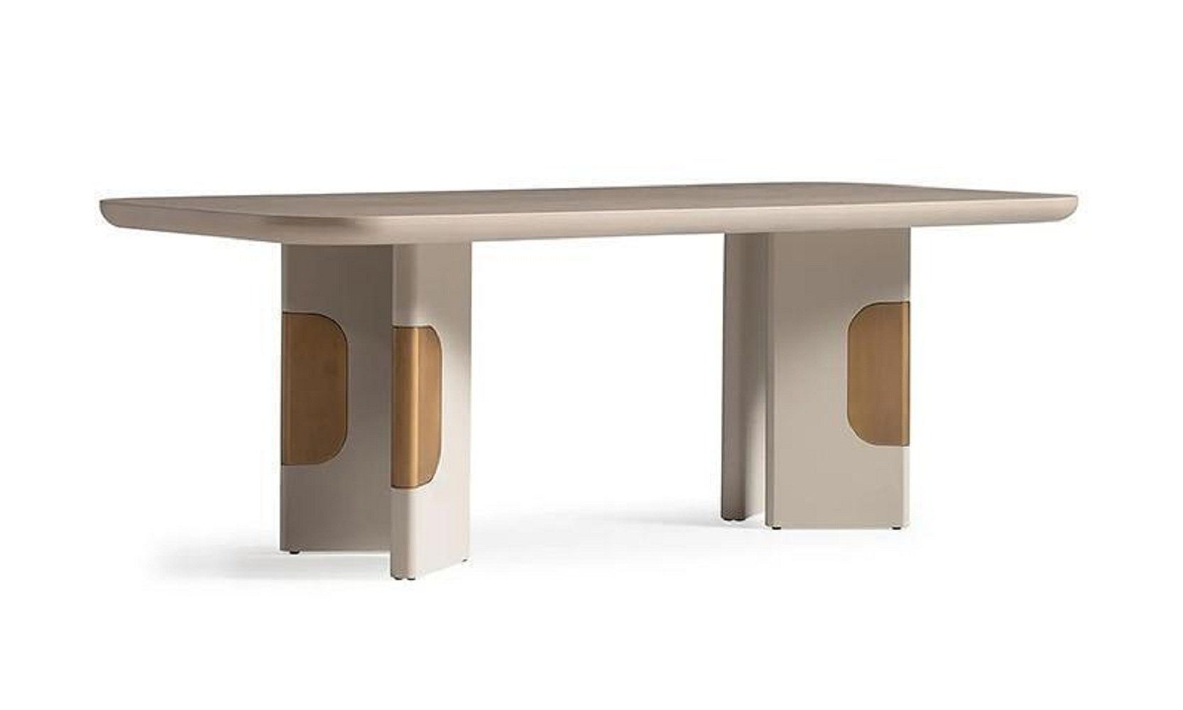 JVmoebel Esszimmer-Set Esszimmer Garnitur Essecke Esstisch Stühle Set 9tlg Beige Essgruppe, (9-St., 1x Esstisch+6x Stühle+1x Sideboard+1x Spiegel), Made in Europa