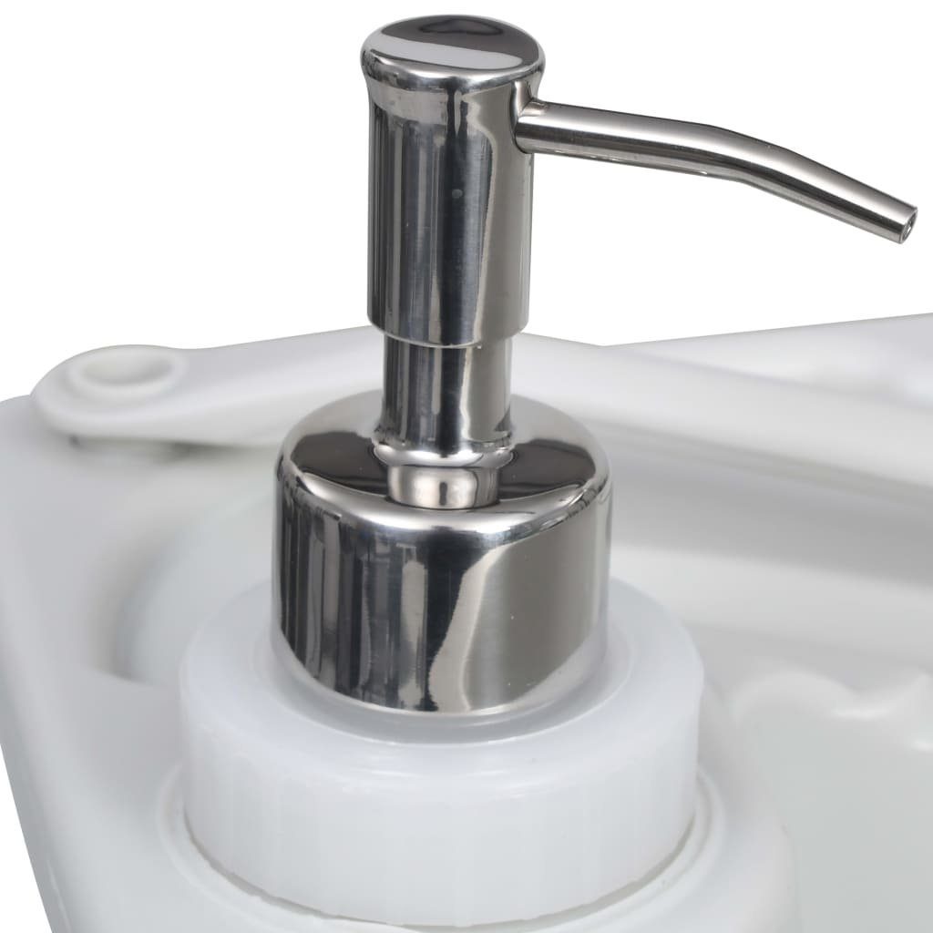 vidaXL Campingtoilette Tragbares Camping-Handwaschbecken Grau 20 L