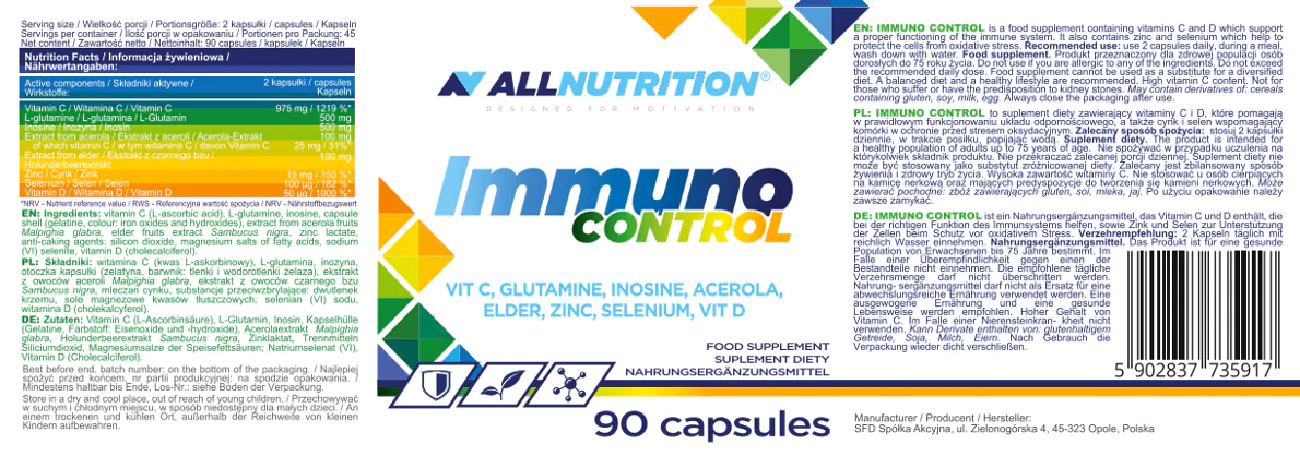 Allnutrition Immuno Control kapsule