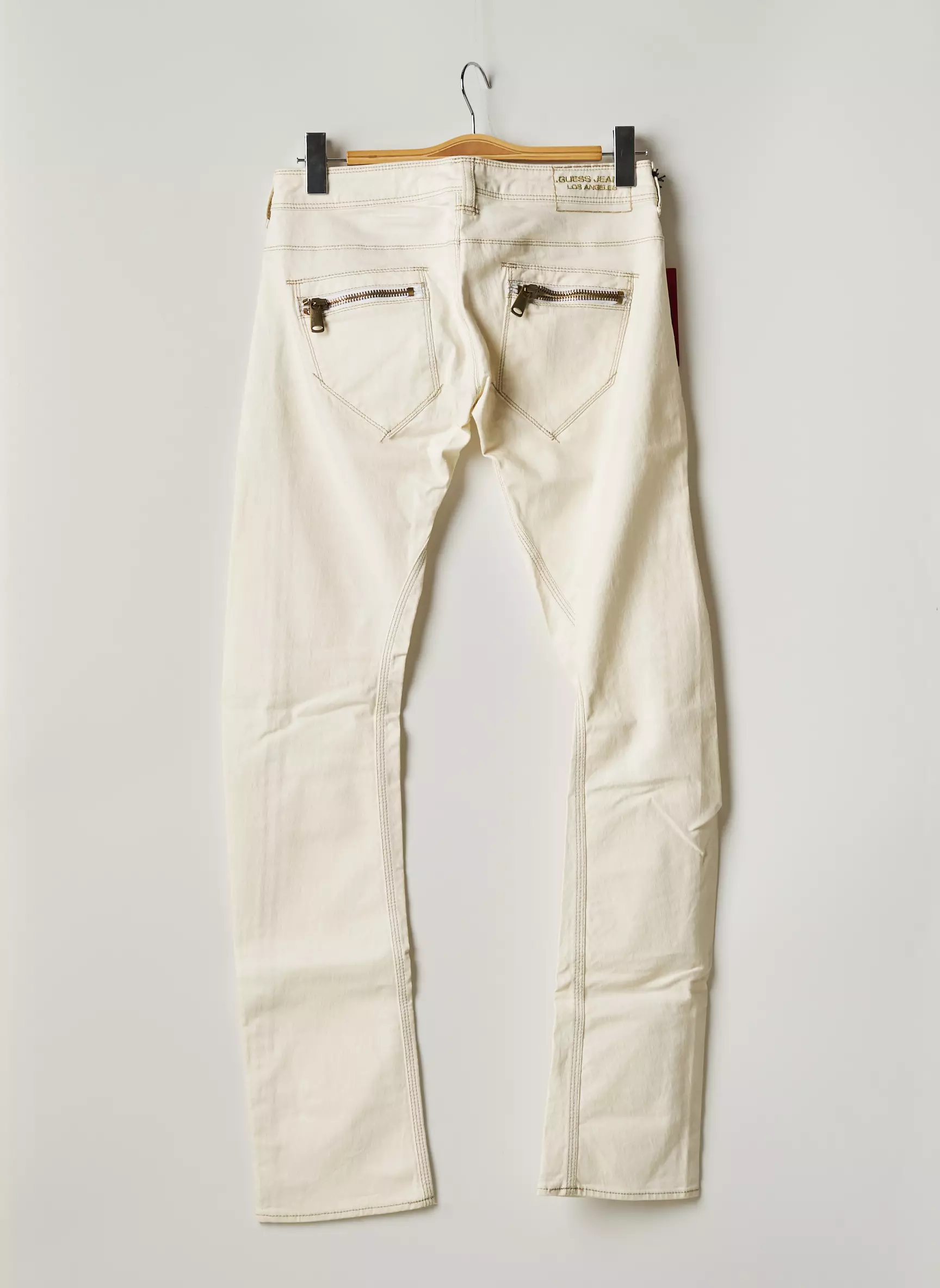 Guess Jeans Pantalons Slim Femme couleur beige