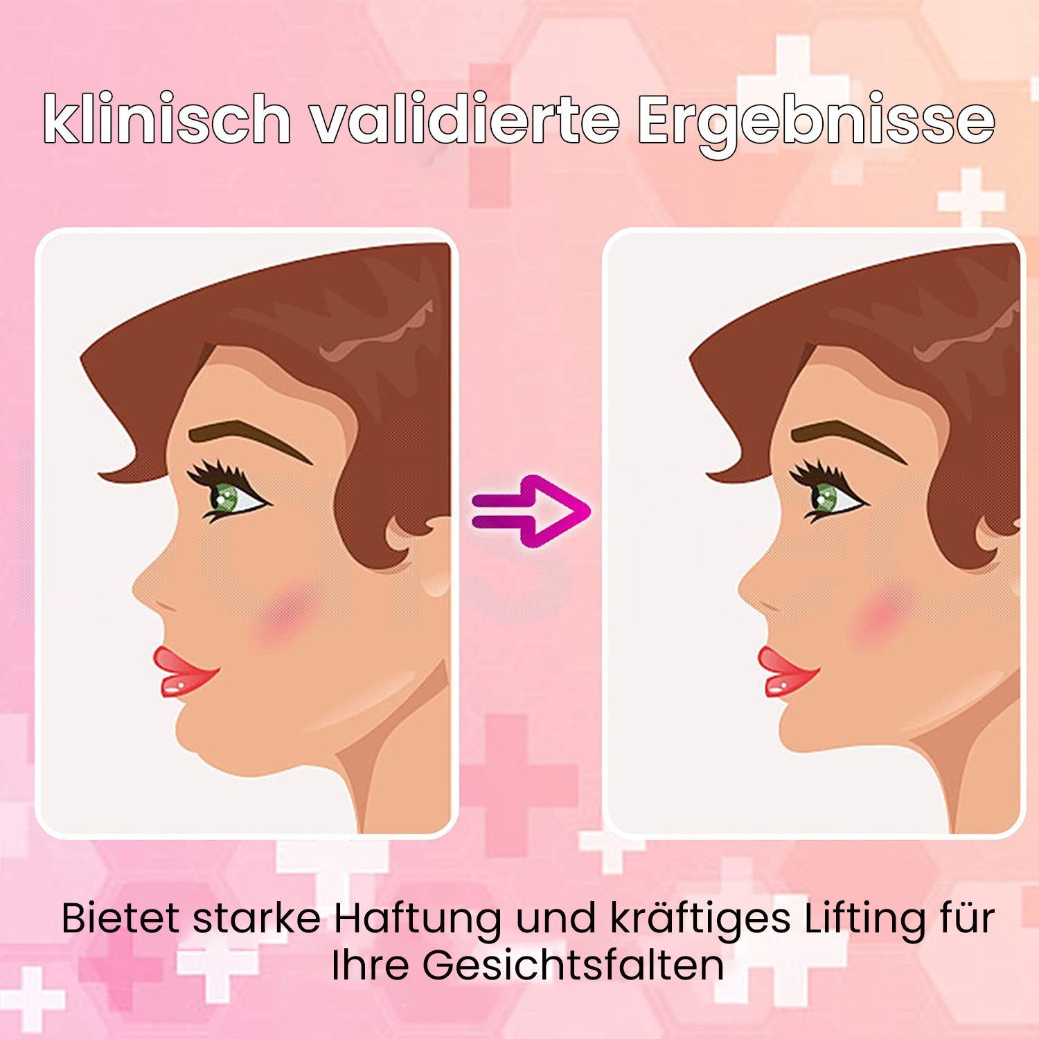Daisred Gesichtsmaske 2 Stück Facial Slimming Face Bandagen Form Maske, 2-tlg.