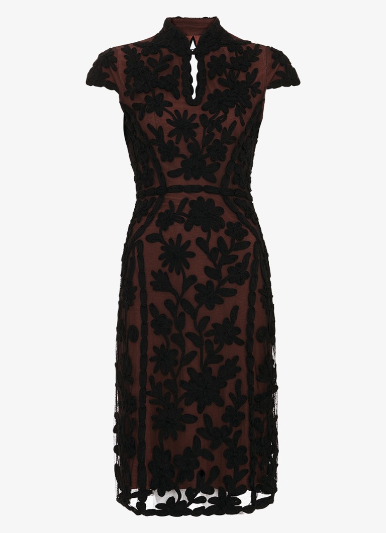 Phase Eight Edith semi-transparent midi dress with lace