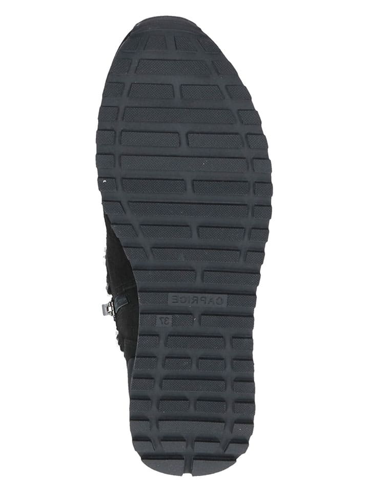 Caprice Leder-Ankle-Boots in Schwarz günstig kaufen