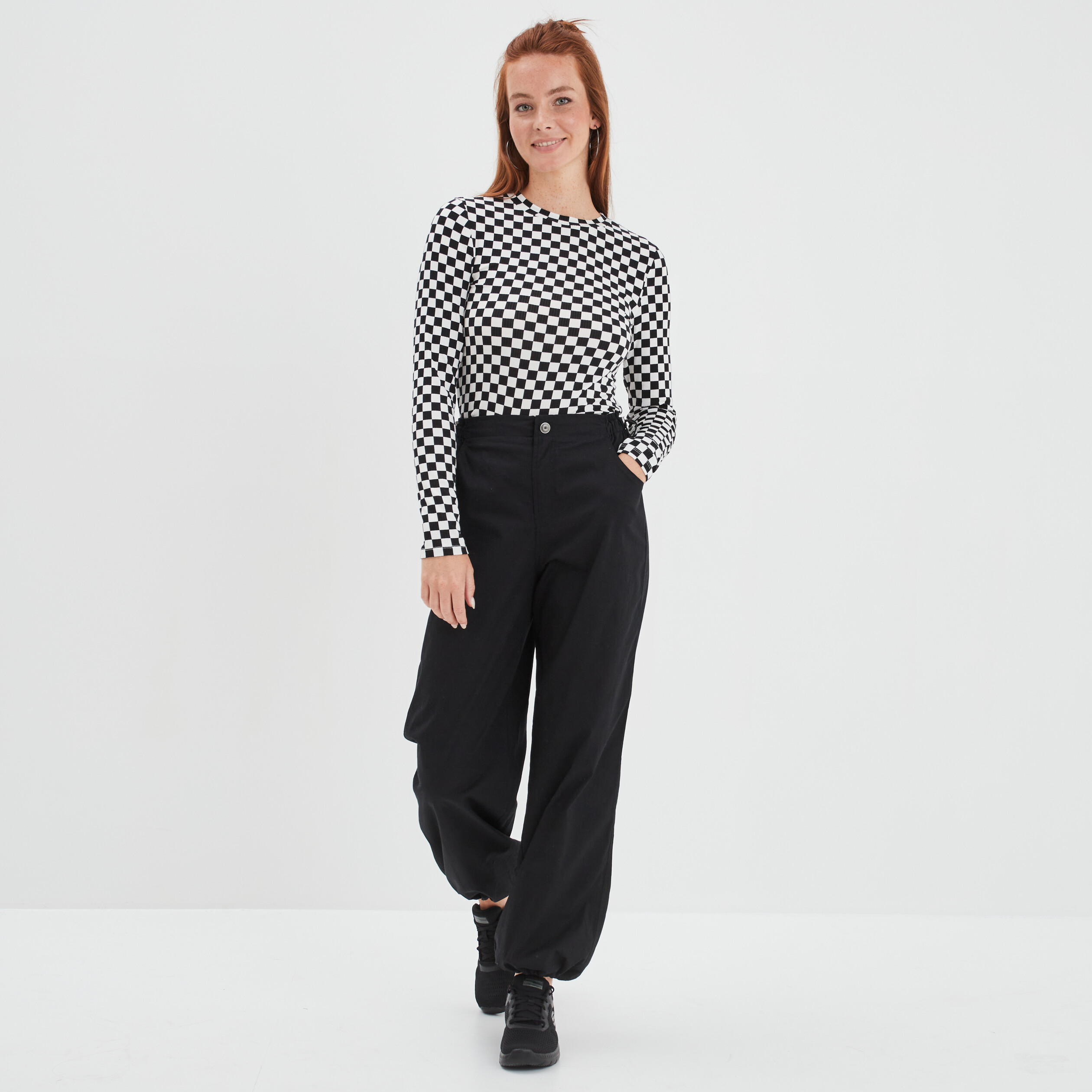 T-shirt manches longues noir femme | La Halle