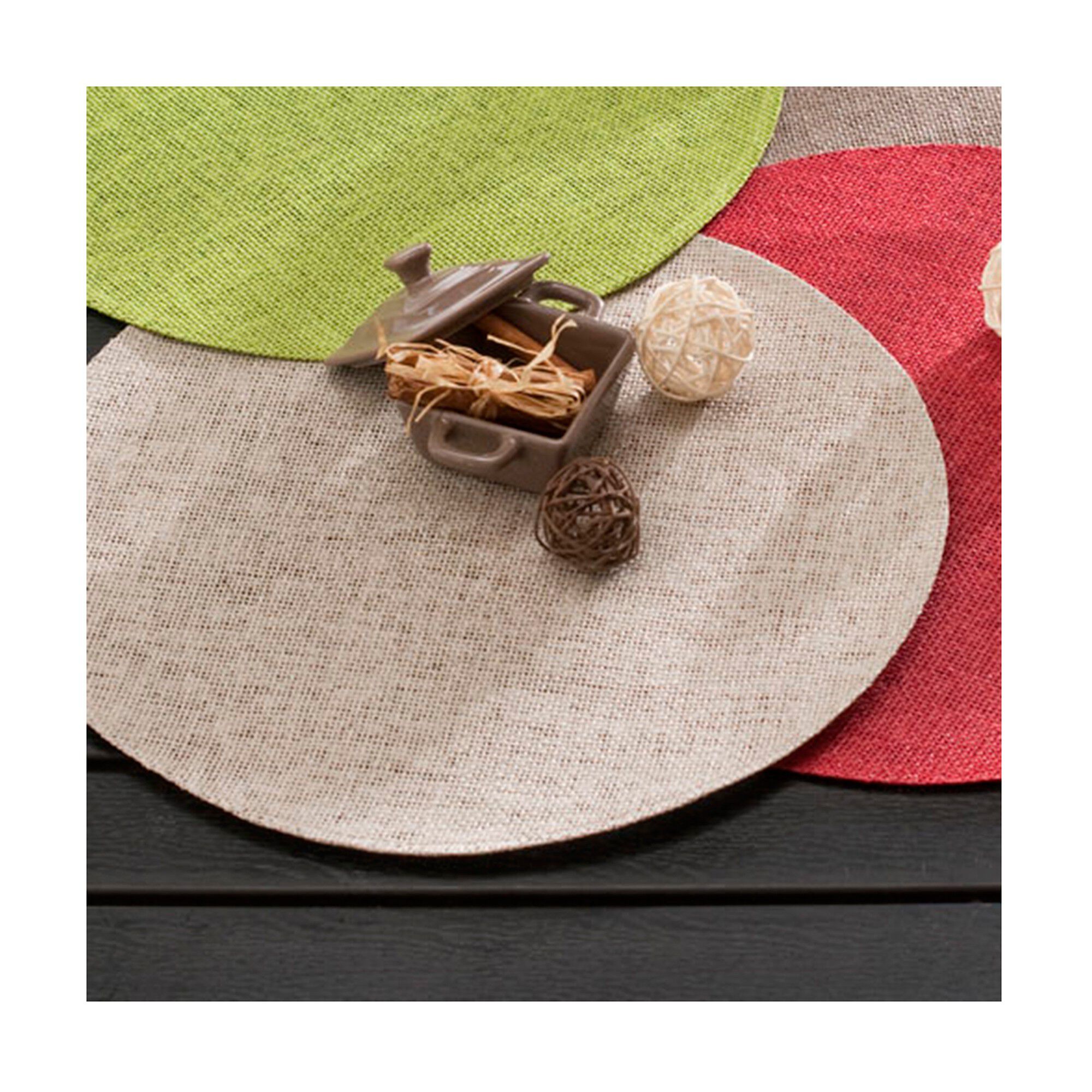 Set de table rond bambou