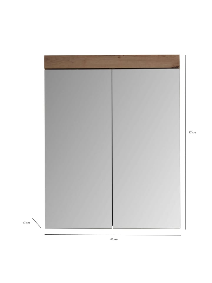 ebuy24 Spiegelschrank AmandaMando Eiche Dekor 60 x 17 cm günstig kaufen onesize