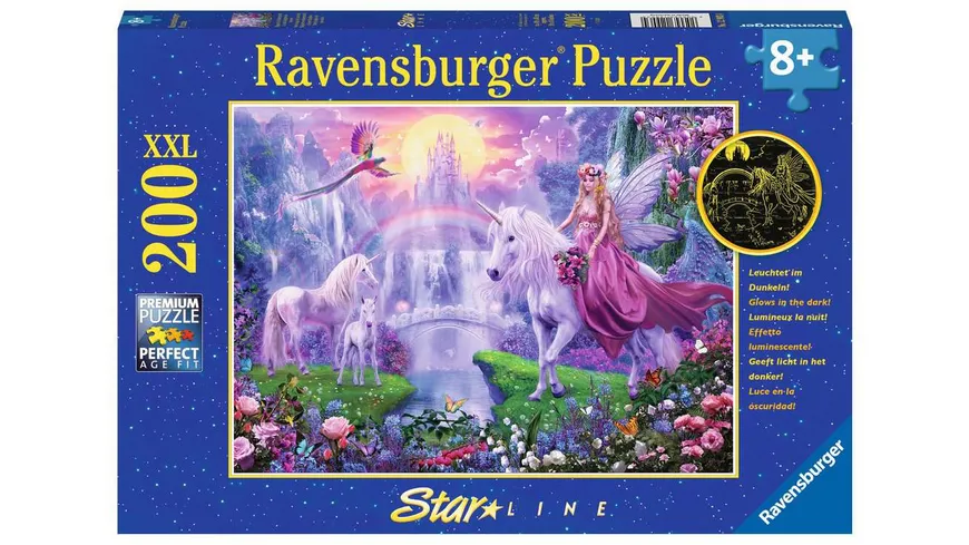 Ravensburger Puzzle - Magische Einhornnacht, 200 XXL-Teile