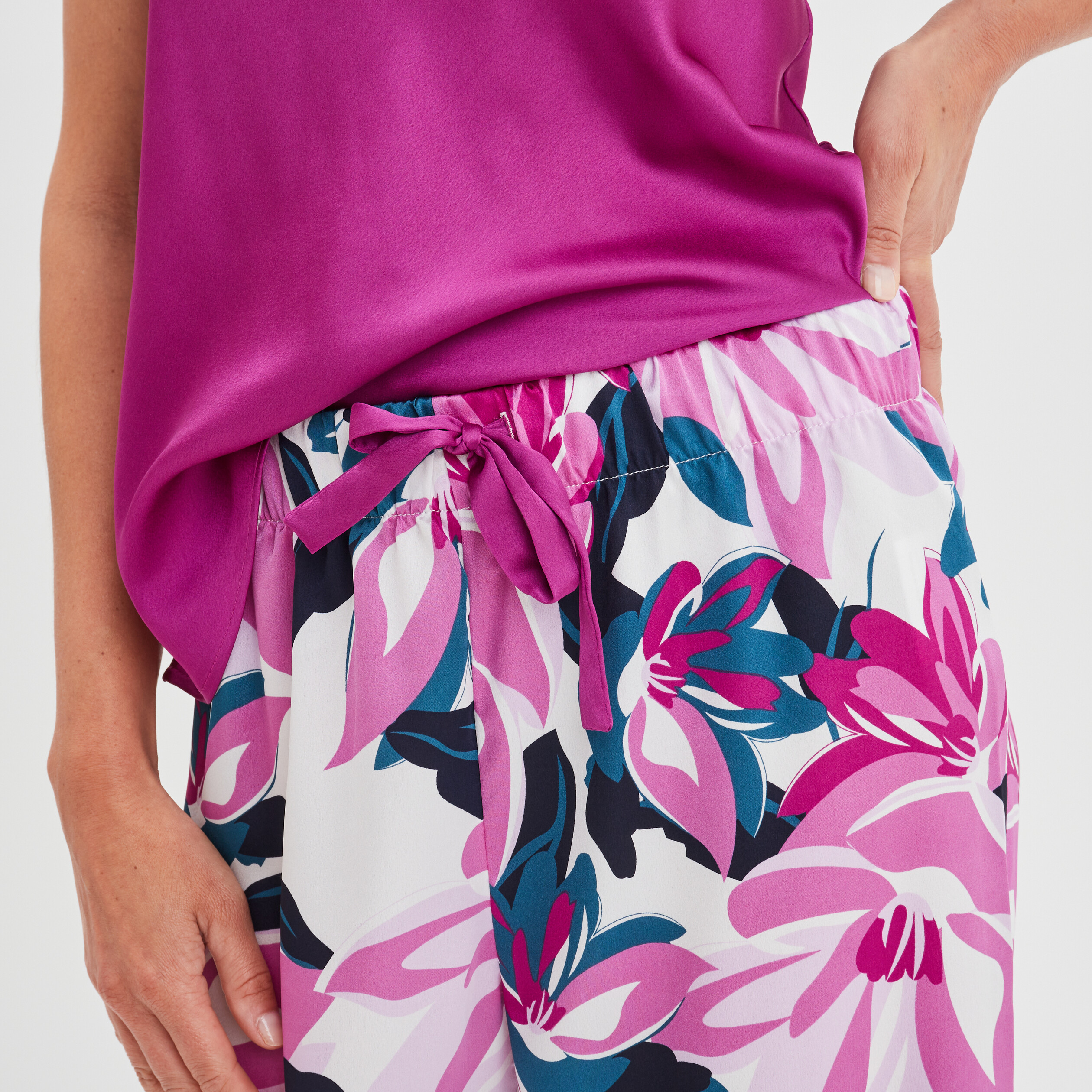 Ensemble pyjama 3 pièces vert turquoise femme | La Halle