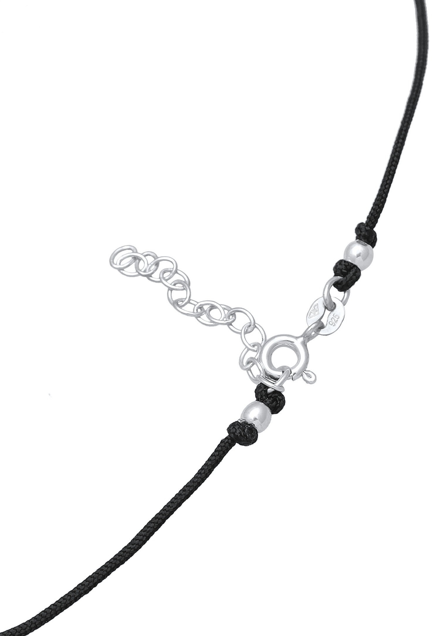 Collana girocollo da donna Elli con ciondolo a stella Astro, smalto e tessuto in argento sterling 925.