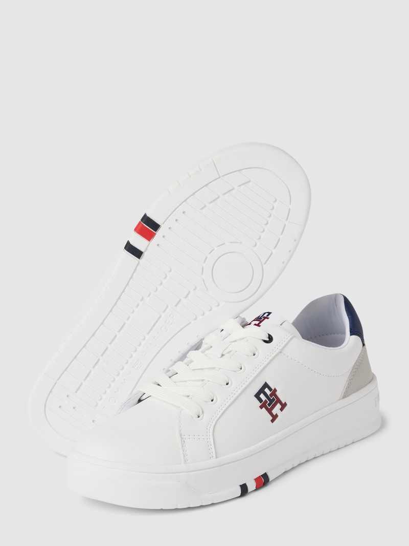 Sneaker mit Label-Prints Modell 'KAREEM' in weiß