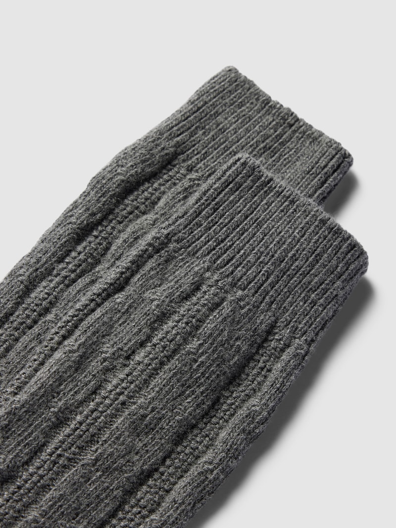 Socken mit Strukturmuster in anthrazit meliert