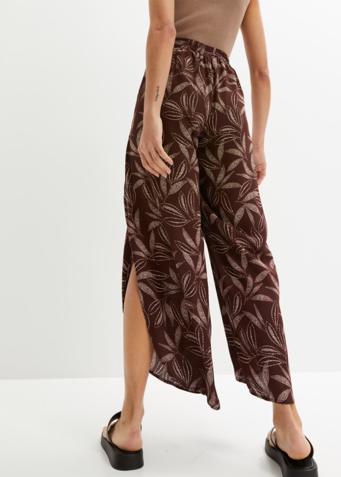 Palazzo-Hose mit Schlitz