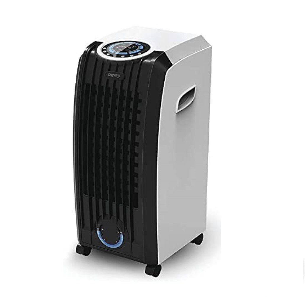 JUNG Ventilatorkombigerät CAMRY mobiles Klimagerät ohne Abluftschlauch, Wasserkühlung, Fernbed, Aircooler, Aircondition, 80W, Luftkühler, leise, Ventilator Kühler