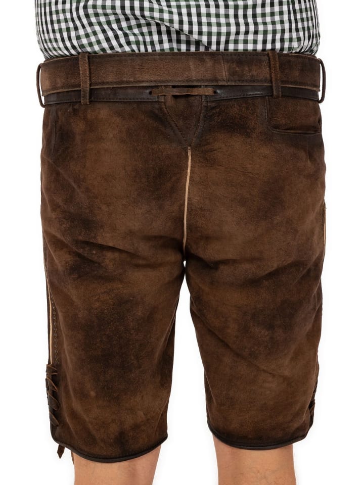 Gwandler Lederhose XAVER-gespeckt in hellbraun günstig kaufen