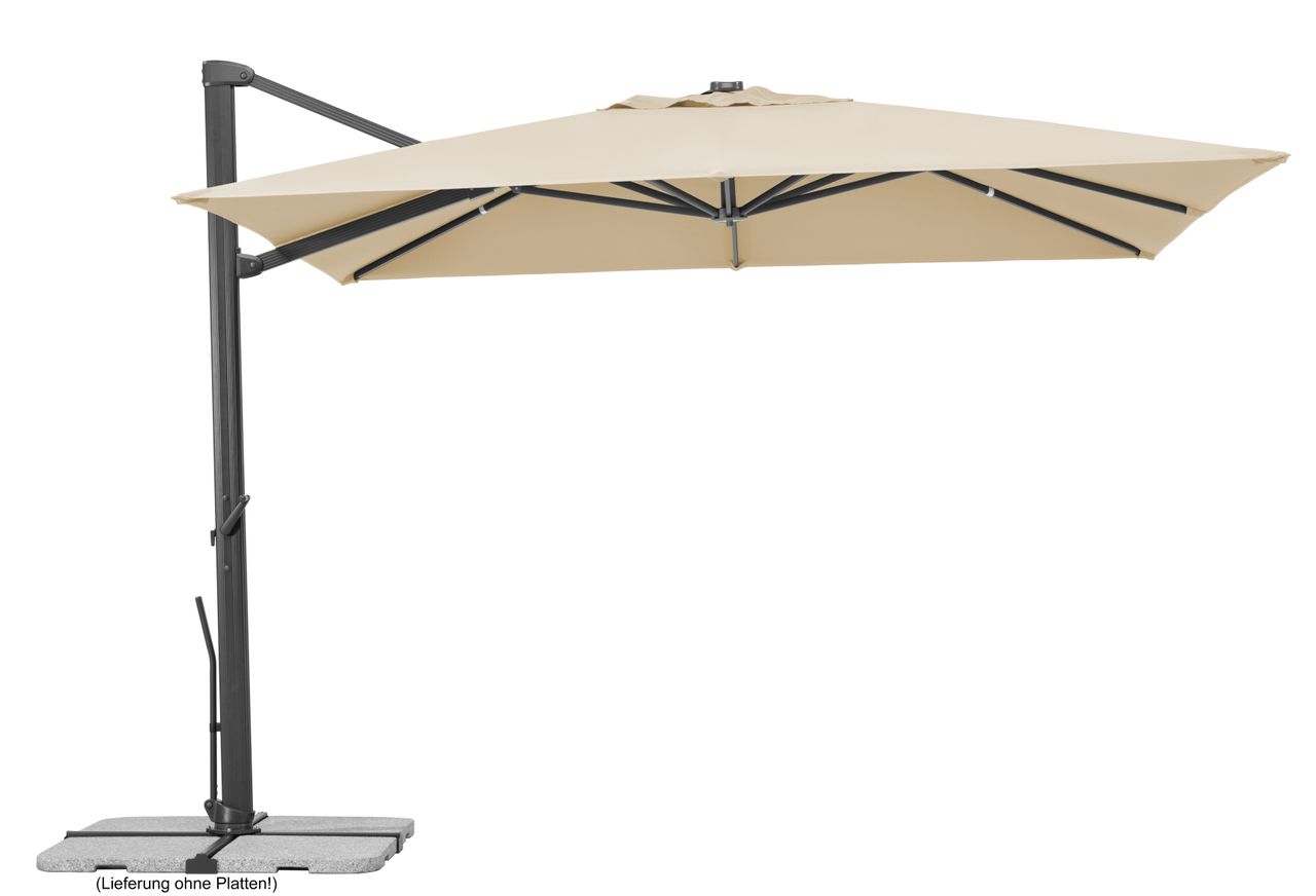 Schneider Schirme Schneider Ampelschirm RHODOS SMART, ca. 300 x 300 cm, natur