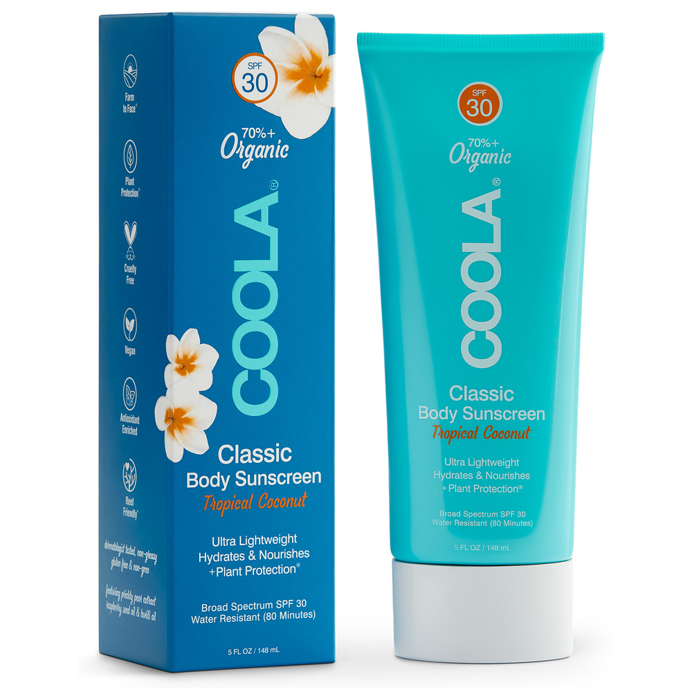 Coola Lotion Solaire Corps SPF30 Tropical Coconut Riche en ingrédients naturels hydratants