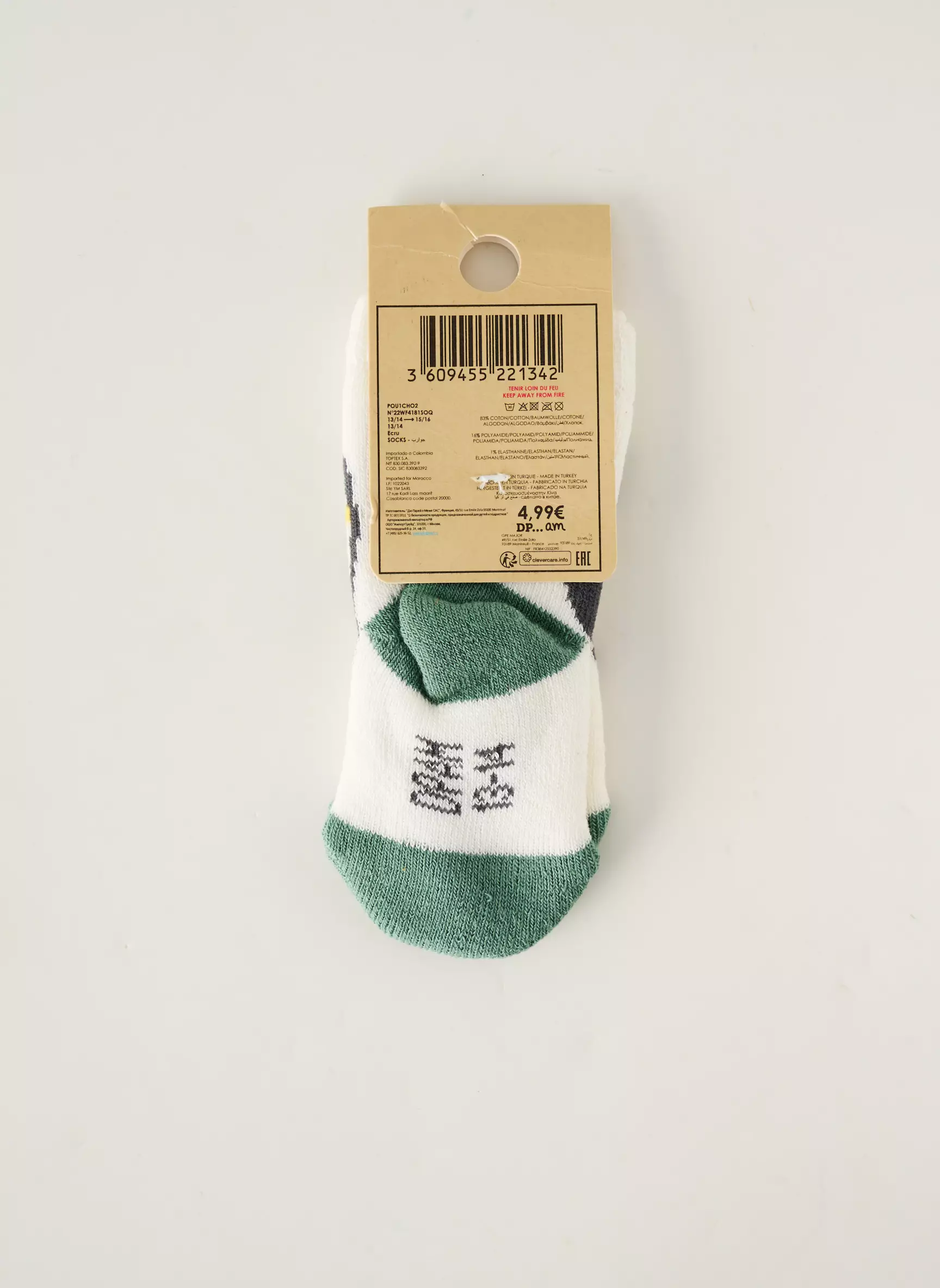 Du Pareil Au Meme Chaussette Garcon couleur vert