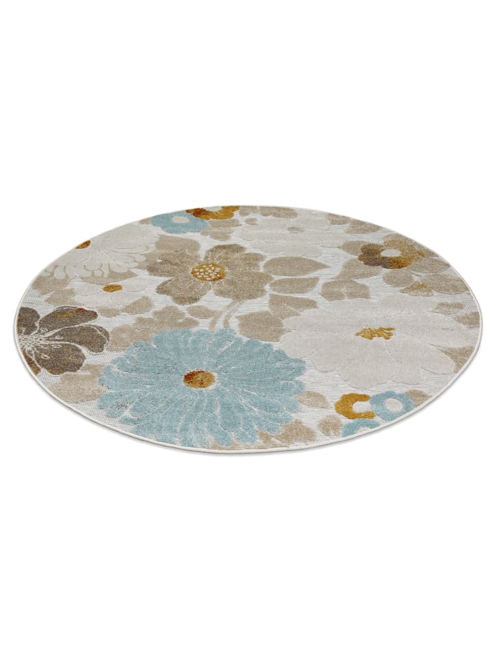 Wecon Home Outdoorteppich Beach Flower in beige, hellblau, gelb günstig kaufen